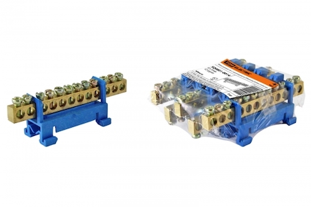 TDM ELECTRIC SQ0801-0014 Шина "N" нулевая с изолятором на DIN-рейку 6x9мм стойка мал. 12 групп TDM